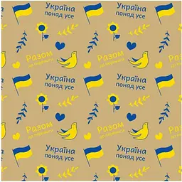 Папір подарунковий крафт УПАКОВКИН 50*70см (10л/уп) №1036БР