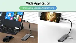 USB-хаб Real-el CQ-415 USB Type-C 4-в-1 - миниатюра 8