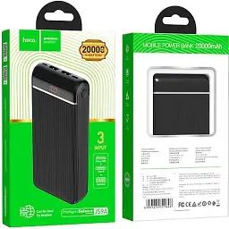 Портативна батарея Power Bank Hoco J59A Famous Xiaomicro+Lightning+Type-C LCD 20000mAh Black - мініатюра 3