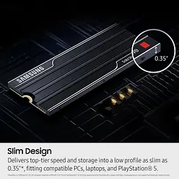 Накопичувач SSD Samsung M.2 1TB PCIe 5.0 9100PRO+ радіатор teh0014751 - мініатюра 8