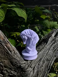 Свічка Кінь лілового кольору Hand Made - мініатюра 3