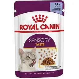 Вологий корм для вибагливих котів Royal Canin Sensory Taste Jelly шматочки в желе 85 г
