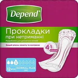 Урологічні прокладки Depend Normal 24 шт. (2 уп. х 12 шт.) - мініатюра 2