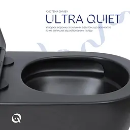 Унітаз підвісний Qtap Scorpio Ultra Quiet, з сидінням Slim Duroplast/ Soft-close/ Quick Release QT14332380AMB - мініатюра 4