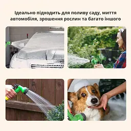 Садовий шланг для поливу 15 м у котушці з розпилювачем на 7 режимів - мініатюра 10