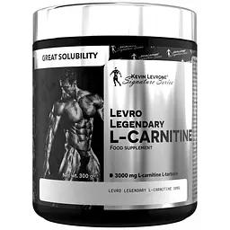 Карнитин Kevin Levrone LevroLegendary L-Carnitine, 300 грам для підтримки енергії та витривалості - Цитрус-персик