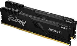 Оперативна пам'ять Kingston 16GB (2x8GB) DDR4 3200MHz Fury Beast Black (KF432C16BBK2/16) Б/В
