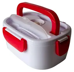 Ланч-бокс з підігрівом Electronic Lunchbox від мережі 220 В термос для їжі 1 л Червоний - мініатюра 2