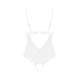 Еротичне напівпрозоре боді Obsessive Heavenlly crotchless teddy M/L, з доступом