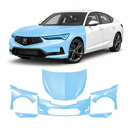 Антигравійна захисна бронеплівка за лекалами для Acura Integra V 2023 - передня частина авто (капот бампер крила))