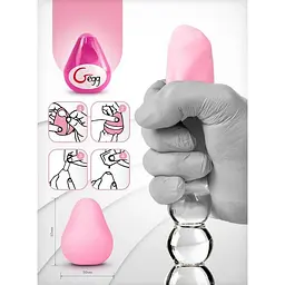 Мастурбатор-яйце Gegg Pink, 6.5х5 см - мініатюра 3