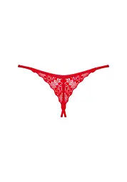 Трусики-стрінги Obsessive Ingridia XL/2XL червоний - мініатюра 8