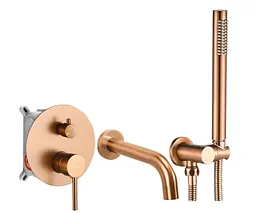 Змішувач для ванни Rea Lungo + BOX прихованого монтажу brushed copper REA-B4568