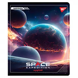Набір зошитів для записів А5 Yes Space expedition 48 аркушів в клітку 5 шт. (767550) - мініатюра 3