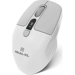 Комп'ютерна мишка Real-El RM-480W Wireless/Bluetooth White (EL123200050) - мініатюра 2