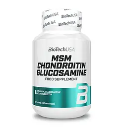 Препарат для суглобів і зв'язок BioTech MSM Chondroitin Glucosamine, 60 таблеток