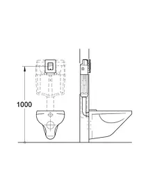 Комплект Grohe Set унітаз Ellipse-0301-T3 + Інсталяція 38536001 + панель 38732000 38536001ELLIPS0301T3, Білий - мініатюра 4