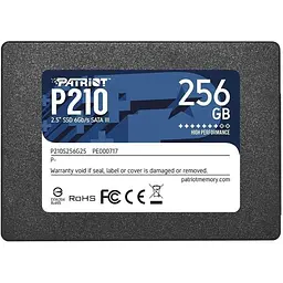 SSD накопичувач Patriot P210 256GB 2.5` (P210S256G25) [119365]