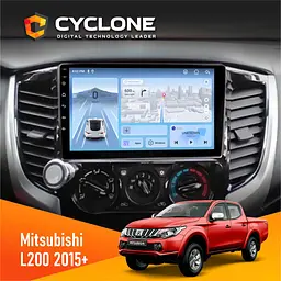 Штатна магнітола Mitsubishi L200 2015+ Cyclone C9-012 4x64, DSP, 4G Cyclone (НФ-00007961)