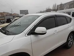 Дефлектори вікон вітровики HIC для Honda CR-V 2012-2017 3D Хром молдинг (Ho62-IJ)