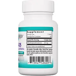 Дегідроепіандростерон Nutricology DHEA 25 мг 60 таблеток (ARG-52820) - мініатюра 2
