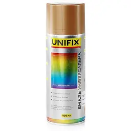 Фарба аерозольна UNIFIX 400мл золото акрилова універсальна RAL 1036