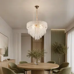 Підвісна кришталева люстра Splendid Ray L5744/500/6 (FGD), золото, 6 ламп E14, від 10-18 м²