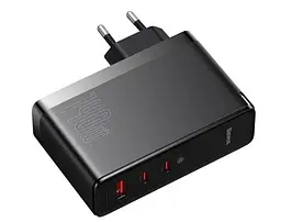 Мережевий зарядний пристрій Baseus GaN5 Pro Fast Charger 2C+U + Cable Type-C to Type-C 140W CCGP100201 Black - мініатюра 3