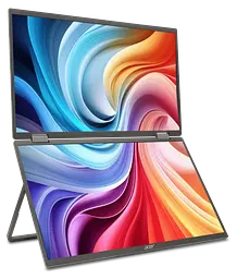 Монiтор 15.6" Acer Dual Portable PD163QTbmiuux (UM.ZP3EE.011) Black - мініатюра 8