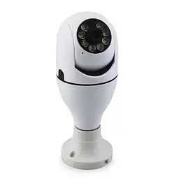 Камера відеоспостереження поворотна 360 бездротова WIFI IP в цоколь E27 CAMERA V380 PROO UKC Q16S-1