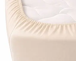 Простирадло на резинці LARA сатин LUX dp13259 BEIGE 160х200+25 см - мініатюра 5