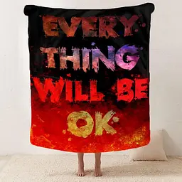 Плед плюшевий 3D мотиваційний Every Thing Will Be Ok №2 160х200 см - мініатюра 2