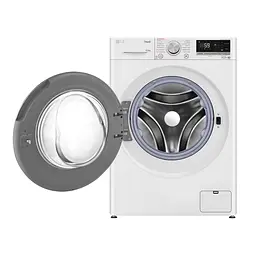 Пральна машина LG фронтальна 105 кг 1400 A+++ 57 см дисплей пара інвертор білий - мініатюра 3