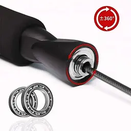 Скакалка швидкісна Power System PS-4004 2.8 м, Black/Steel - мініатюра 4
