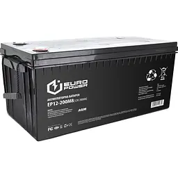 Акумулятор Europower AGM 12V (12V/200Ah/1200Wh) (EP12-200M8) [154043] - мініатюра 1