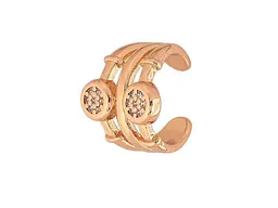 Сережки Xuping моно-кафа позолота 18K "Візерунок з кристалами" 290826