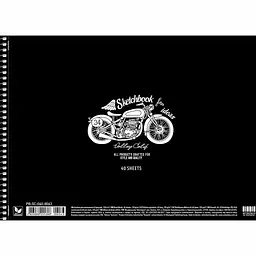 Альбом для малюв. на пруж. 40/120 А4 чорний №PB-SC-040-8063/Школярик/