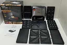 Мультимейкер вафельниця-гриль Zepline ZP-808 2200 Вт 8в1 зі змінними пластинами (2104618375) - мініатюра 6