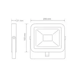 Світлодіодний прожектор Maxus FL-01 5000лм IP65 5000K 50W (Чорний) - мініатюра 2