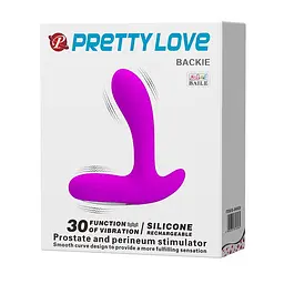 Масажер простати Pretty Love Backie Prostata Stimulator, 12.5 см фіолетовий - мініатюра 6