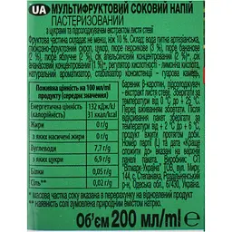 Напій Соковита мультифруктовий 200 мл - мініатюра 6