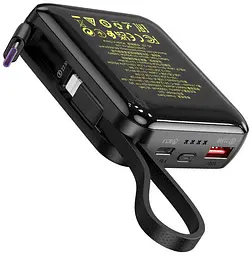 Портативний акумулятор з кабелем Hoco Q23 Blade 22.5W+PD20W (10000mAh) чорний - мініатюра 2