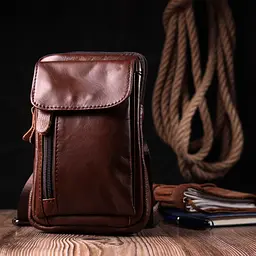 Чоловіча шкіряна сумка Vintage 12х19х4 см sum0024955 - мініатюра 6