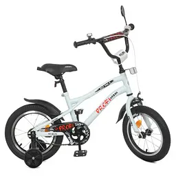 Велосипед дитячий PROF1 Y14251-1 14 дюймів, білий