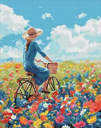Алмазна мозаїка/вишивка Квіткова поїздка 40*50 см Ідейка AMO 8059