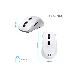 Мишка OfficePro M398W Wireless/Bluetooth White (M398W) - мініатюра 12