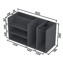 Надставка для столу NS-9 Loft Design (Антрацит) - мініатюра 2