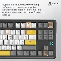 Клавіатура Ajazz AK870 V2 Flying Fish Switch Black USB-C (AK870-V2-FF-BGY) - мініатюра 9
