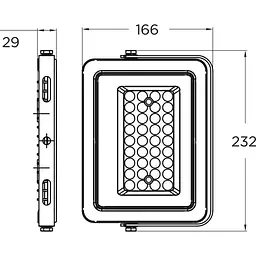 Прожектор Eurolamp LED з радіатором чорний (LED-FL-100(B)) - мініатюра 3