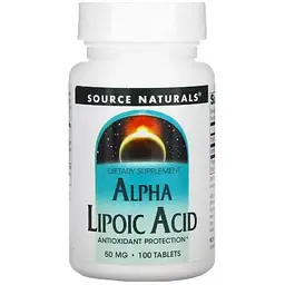 Альфа-ліпоєва кислота Source Naturals 50 мг 100 таблеток